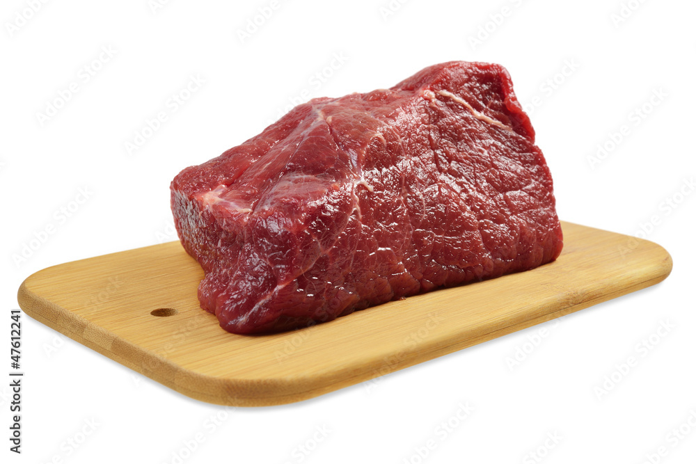 Beef on a wooden board Beef on a wooden board