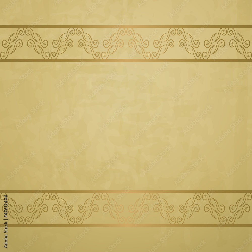 old paper with ornamental borders