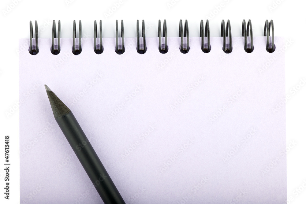 pencil on notebook pencil on notebook