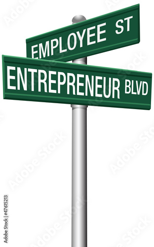 Entrepreneur Employee Street choice signs © Michael Brown