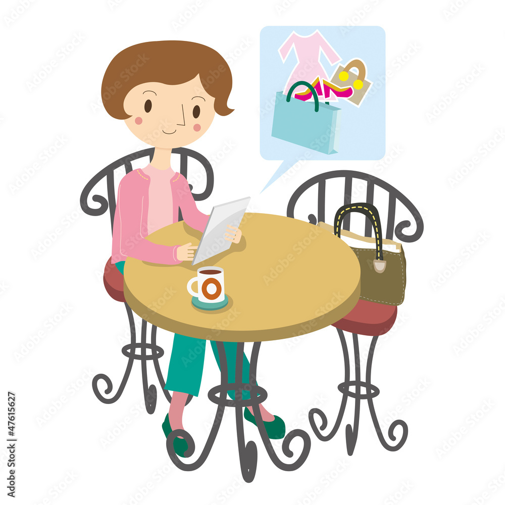 タブレットPCでネットショッピング