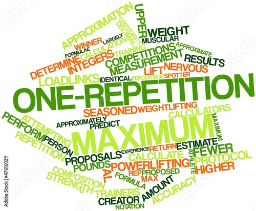 Word cloud for One-repetition maximum
