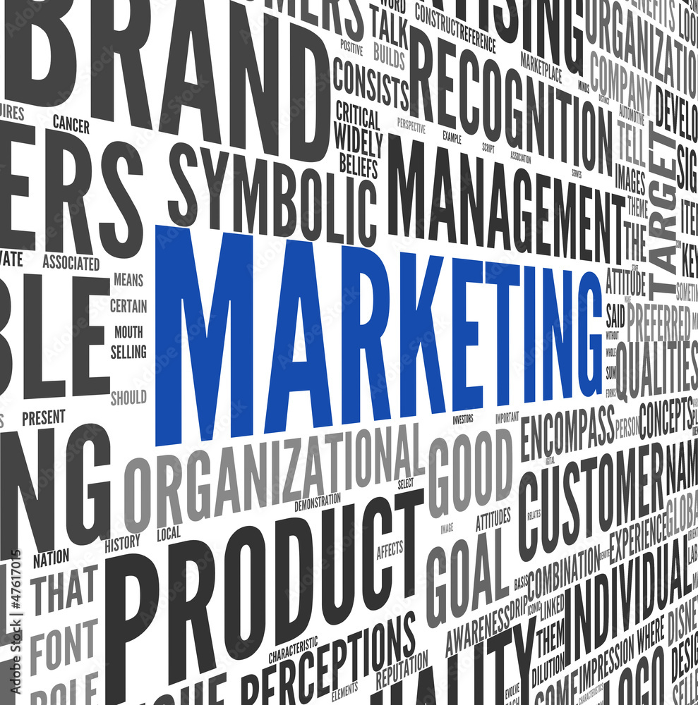 Fototapeta premium Marketing concept in word tag cloud