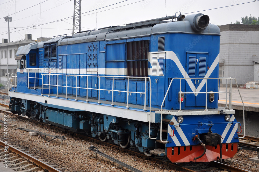 Obraz premium China Railways Dongfeng DF8 Diesel Locomotive in Beijing