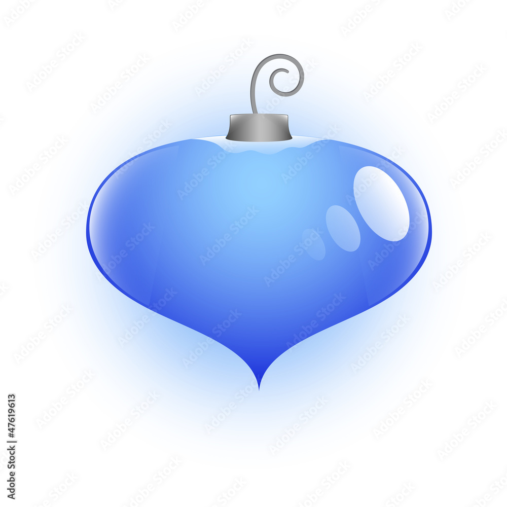 Fototapeta premium Heart Shaped Christmas Bauble Vector Illustration
