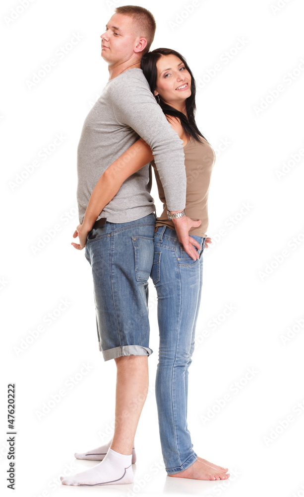 Portrait of a beautiful young happy smiling couple isolated Portrait of a beautiful young happy smiling couple isolated