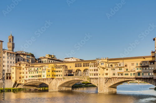 The Ponte Vecchio (Old Bridge) in Florence, Italy.