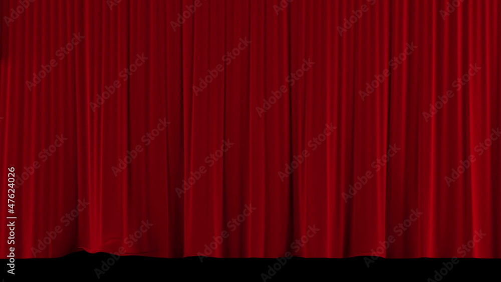 Red curtain. Red curtain.