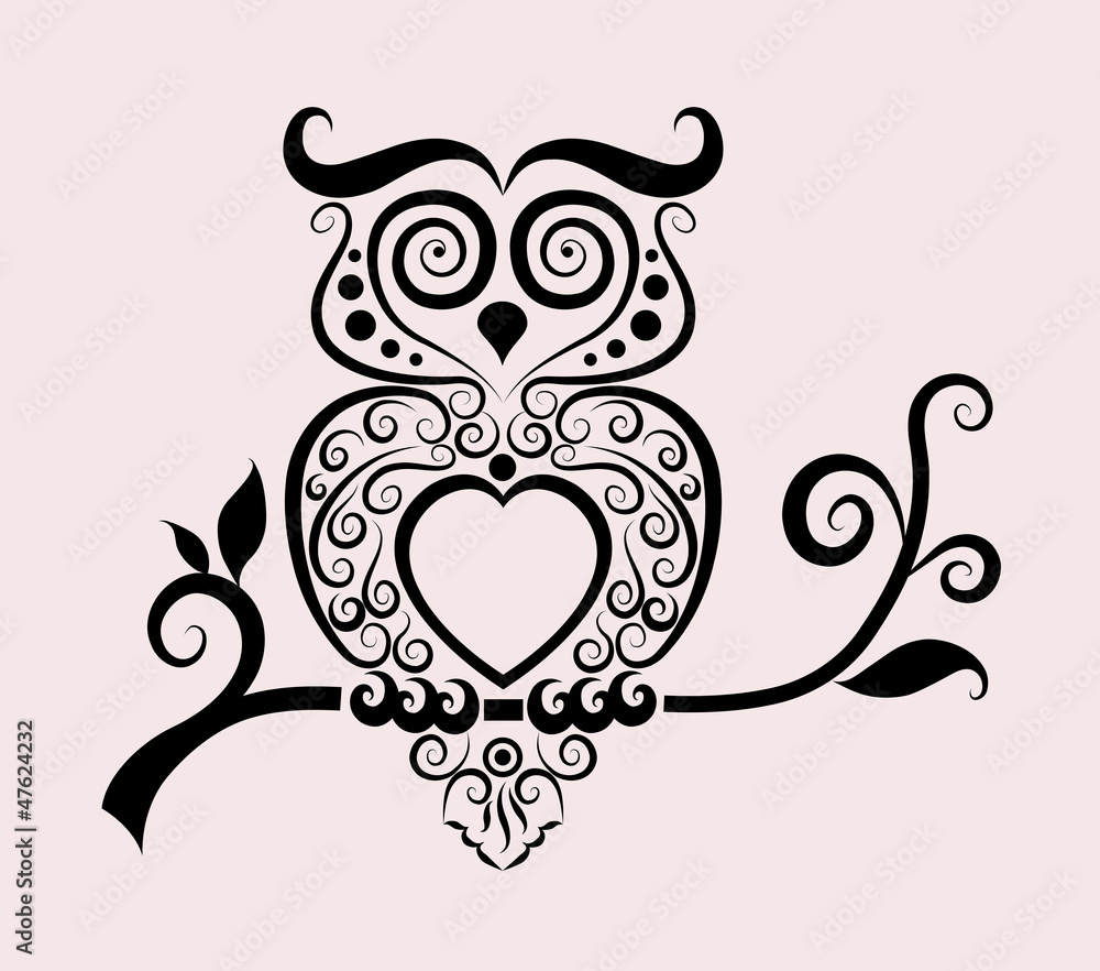 Obraz premium Owl ornament decoration