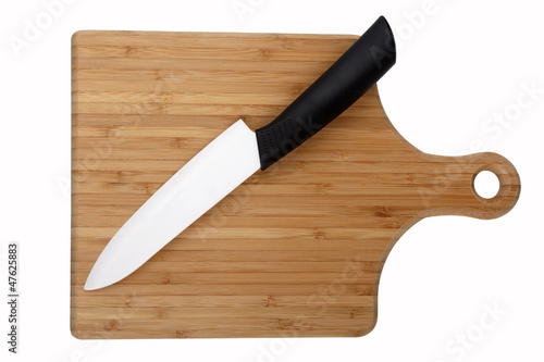 knife on kitchen board