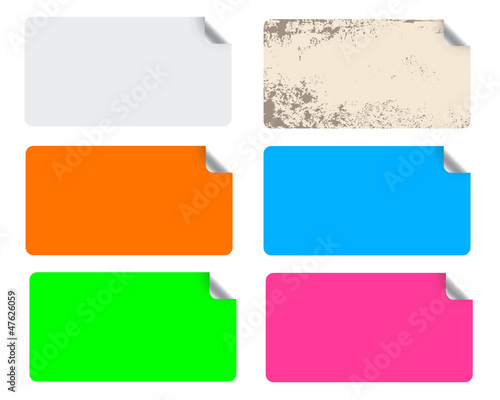 Vector illustration of colorful labels