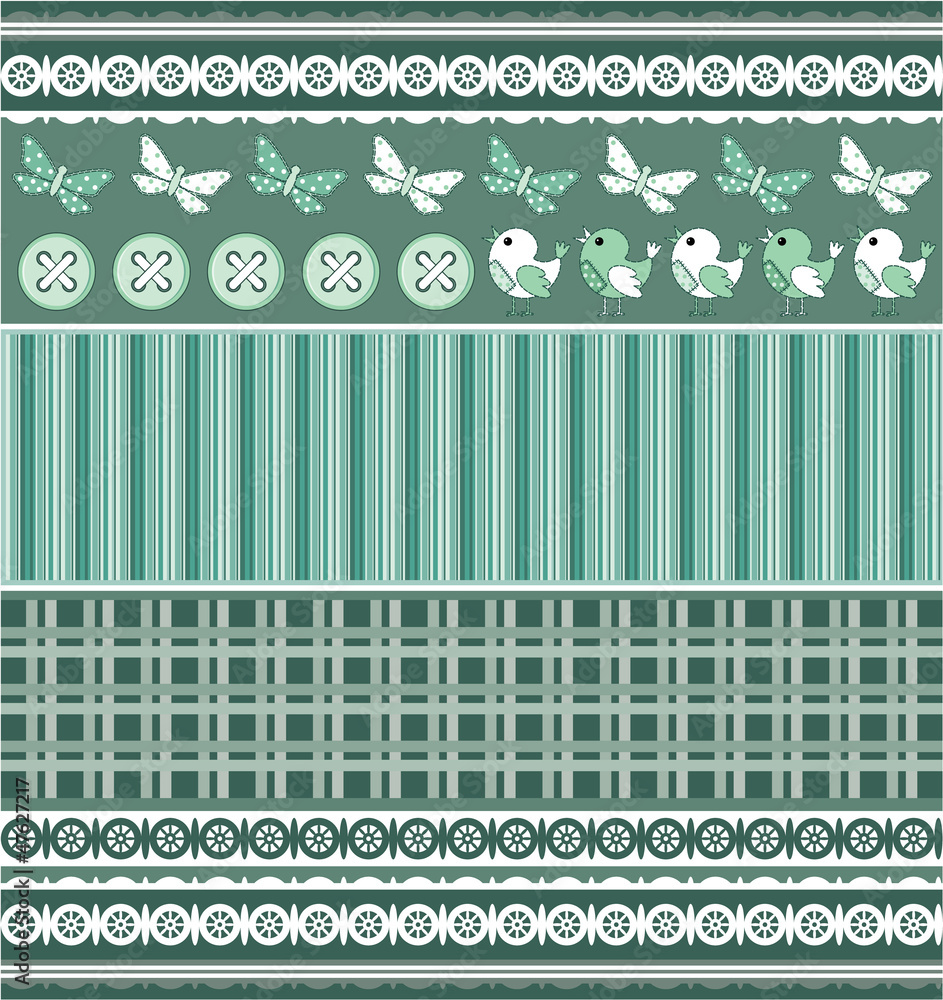 Scrapbook template with birds Scrapbook template with birds