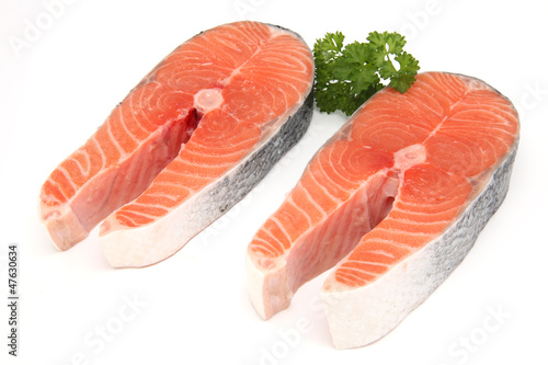 salmon isolated on white background