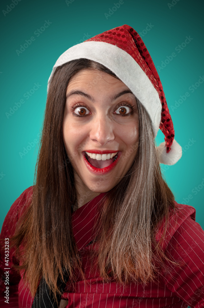 smiling business christmas girl smiling business christmas girl
