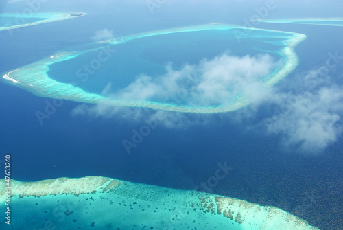 Tropical Maldivian island in Indian ocean