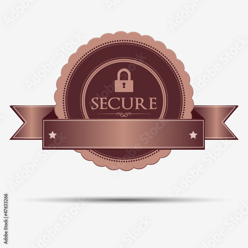 Retro security badge and label