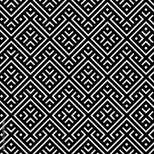 An elegant black and white, vector pattern 