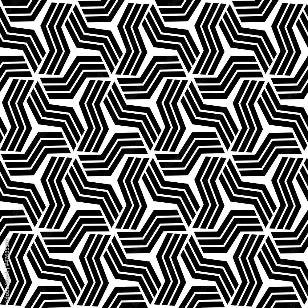 An elegant black and white, vector pattern