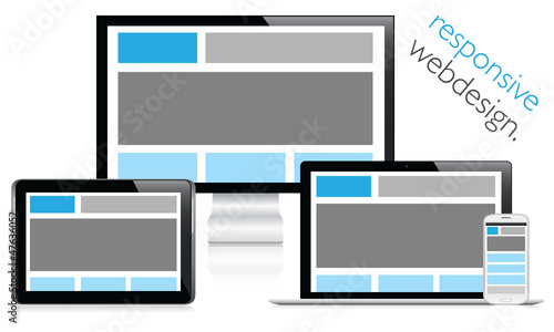 Responsive web design in electronic devices vector eps10 © mpfphotography