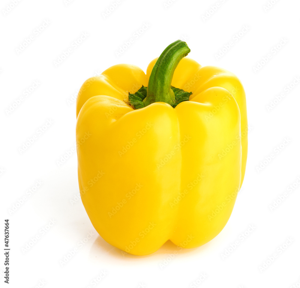 sweet yellow pepper isolated on white background sweet yellow pepper isolated on white background