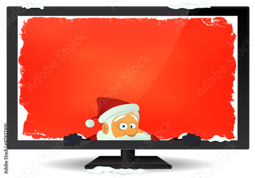 Santa Message Inside TV Background