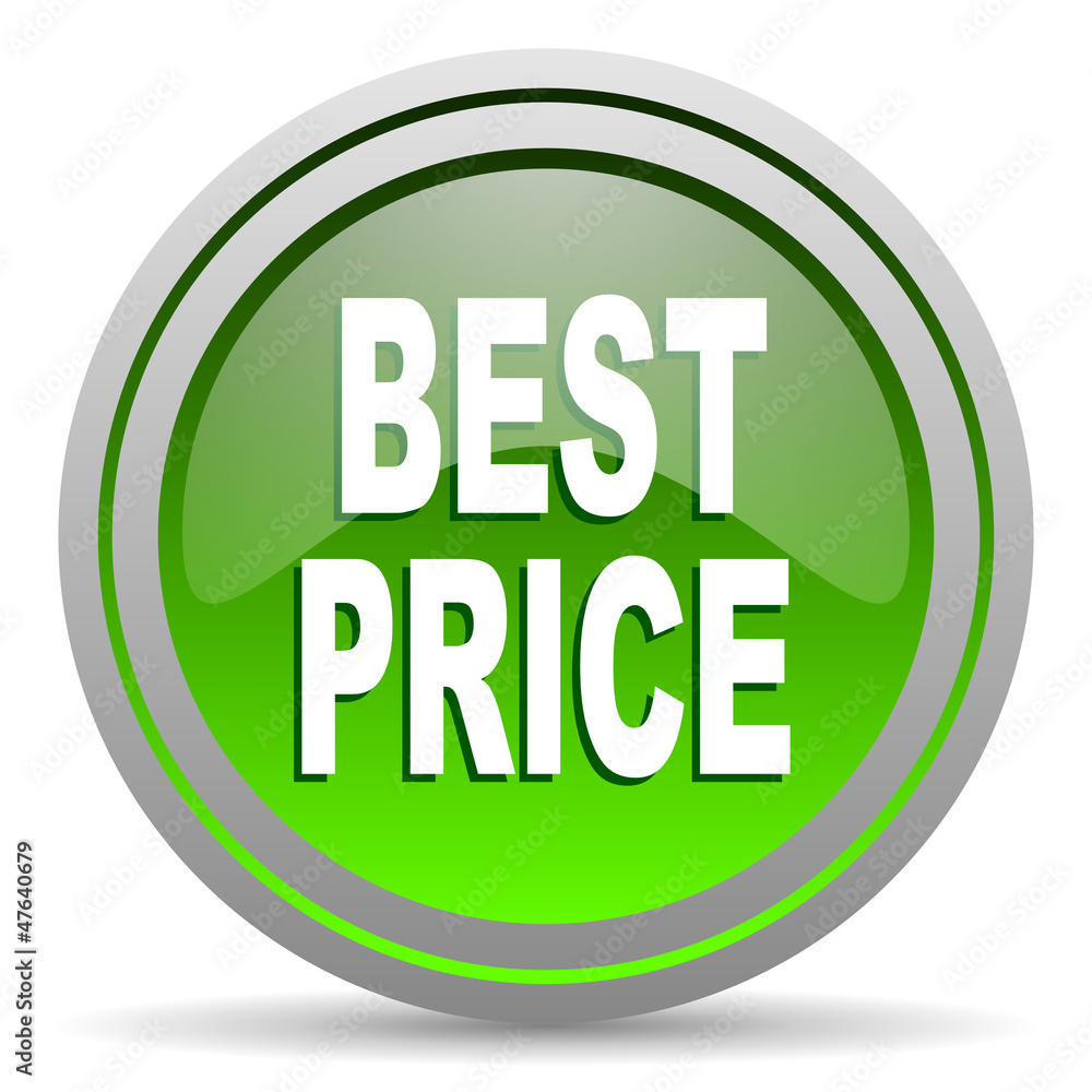 best price green glossy icon on white background best price green glossy icon on white background