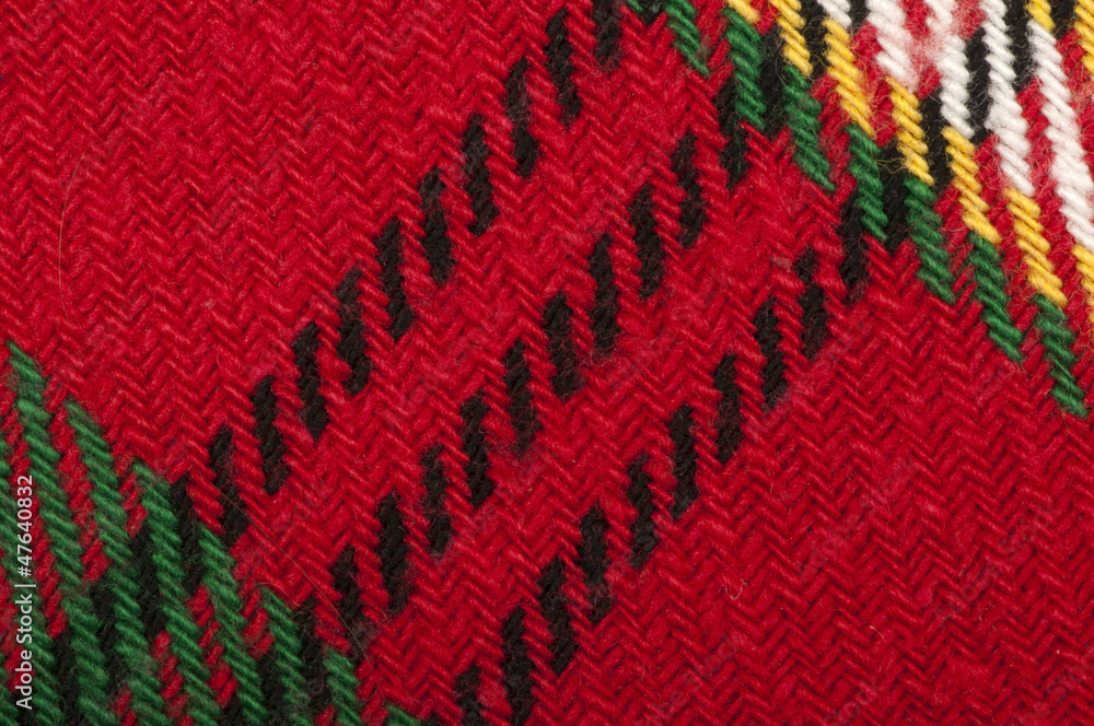 Handmade knit green and red background Handmade knit green and red background