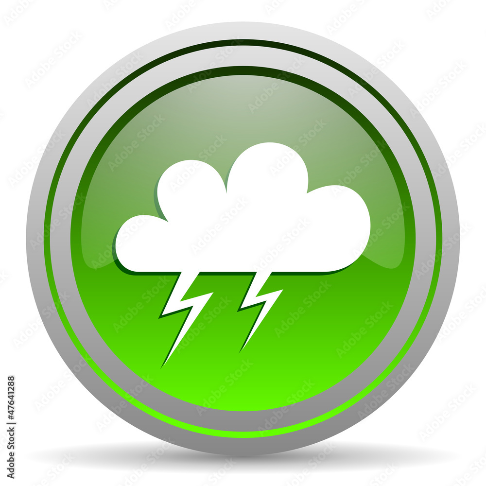 weather green glossy icon on white background weather green glossy icon on white background