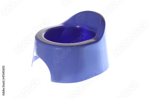 Blue potty isolated on the white background