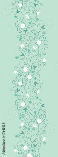 Vector Textured Colorful Branches Horizontal Seamless Pattern
