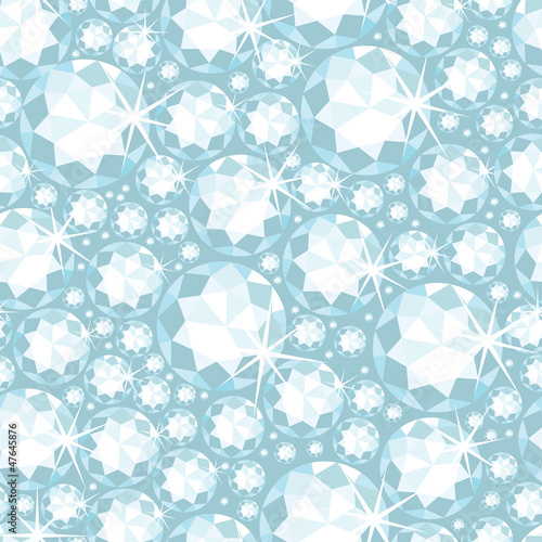 Vector shiny diamonds seamless pattern background with geometric