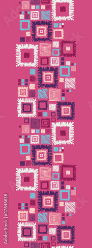 Vector colorful geometric squares vertical seamless pattern