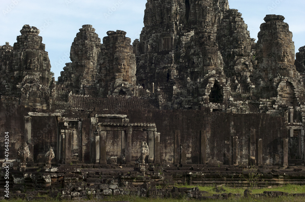 Naklejka premium Templo de Bayón. Angkor. Camboya