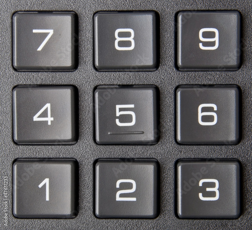 Принти на полотні numeric keypad