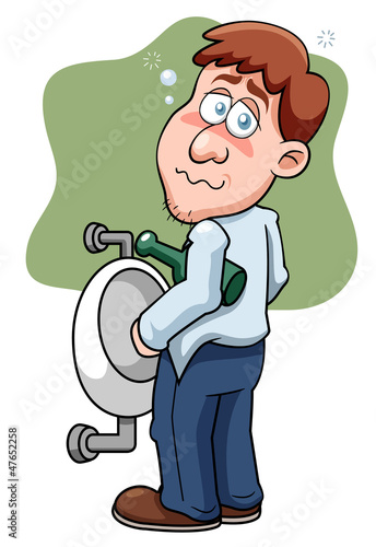 illustration of Drunk Man cartoon
