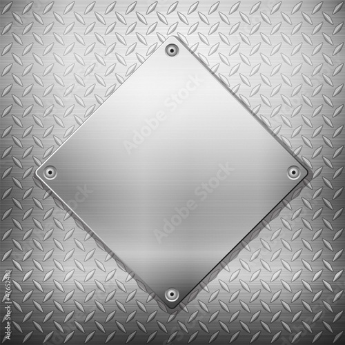 diamond metal background and plate