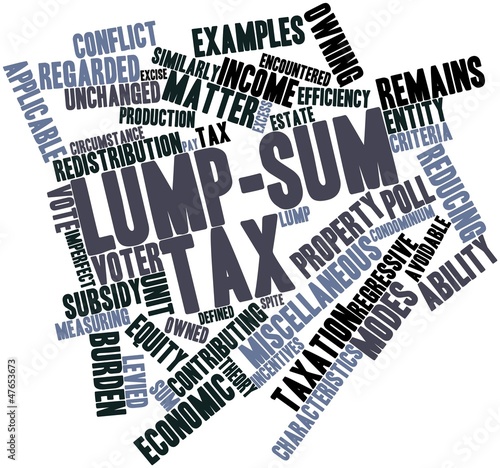 Word cloud for Lump-sum tax