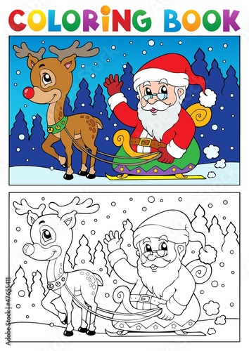 Coloring book Santa Claus topic 7