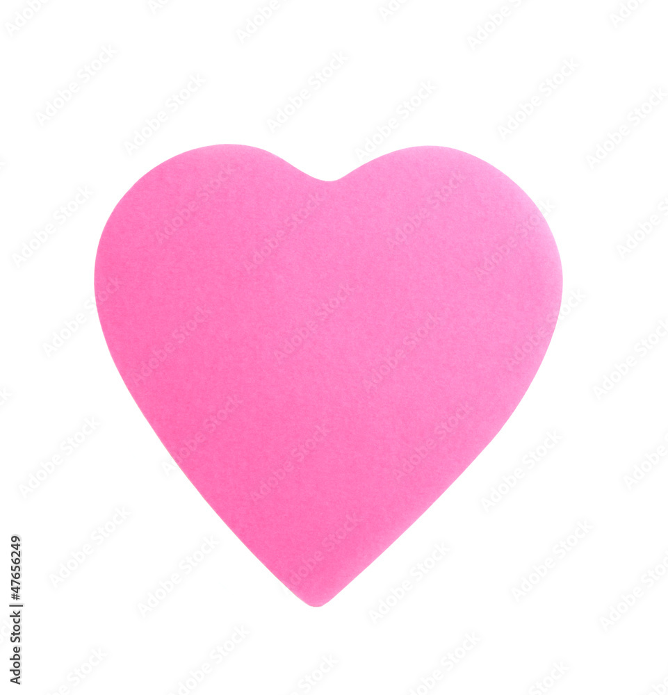 pink heart on a white background