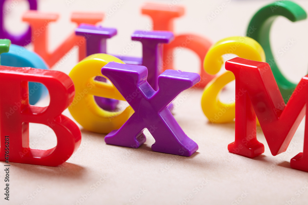 Fototapeta premium Plastic alphabet letters