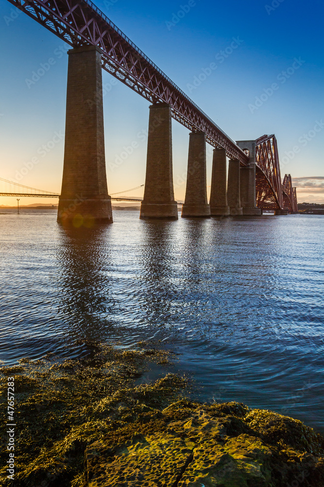River and Forth Road Bridge at sunset River and Forth Road Bridge at sunset