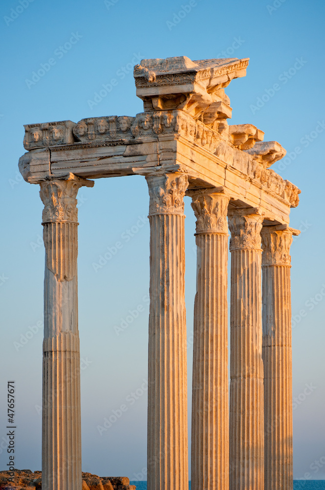 Colonnade of the ruins of the Temple of Apollo