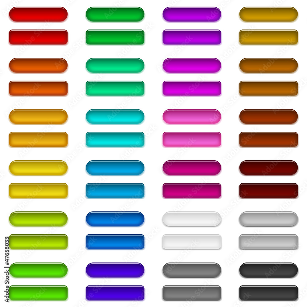 Glass buttons of various colors, set Glass buttons of various colors, set