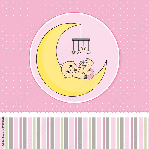 Tarjeta nacimiento bebe niña