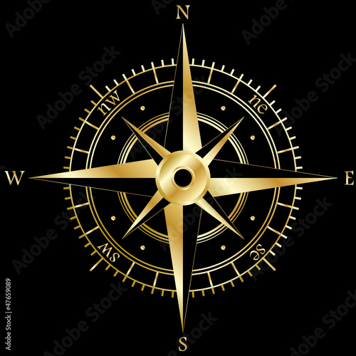 Golden wind rose