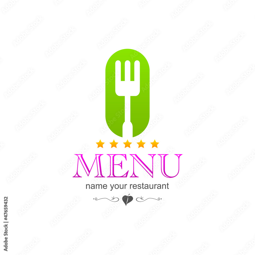 Fototapeta premium kitchen menu colored sign icon