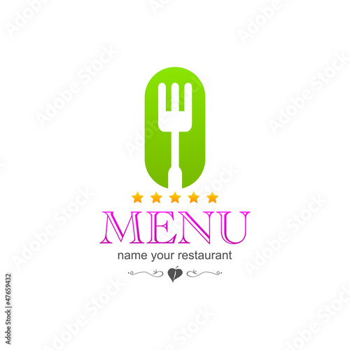 kitchen menu colored sign icon