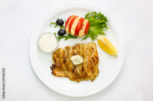 Grilled fillet of fish