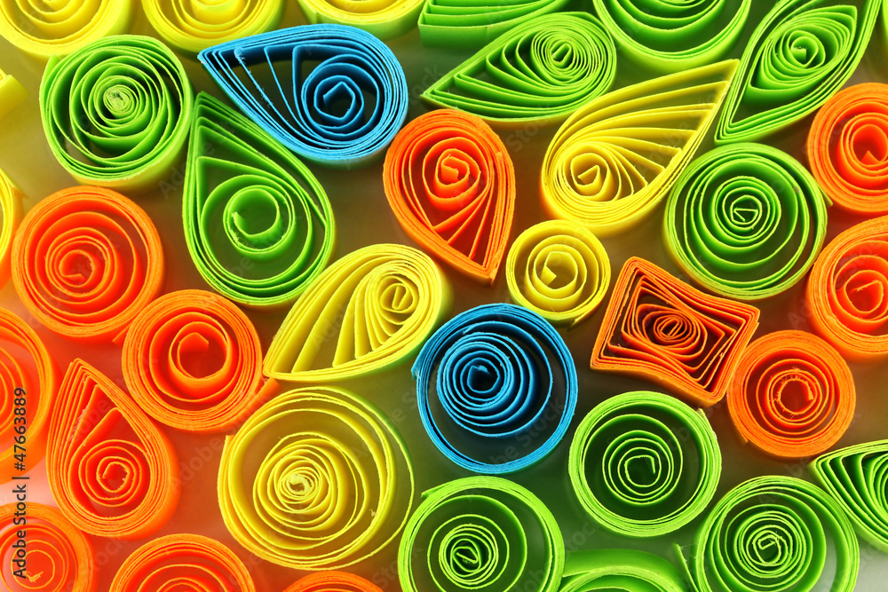 Colorful quilling close-up Colorful quilling close-up