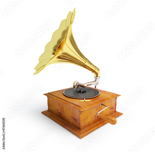 retro old gramophone
